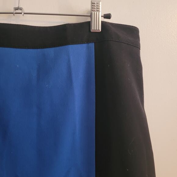 DressBarn Pencil Skirt 10 Black Blue Colorblock Career Office Siren Minimalist - Picture 8 of 9